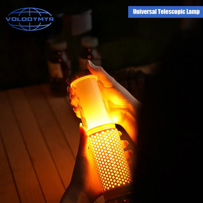 

VOLODYMYR 2 in 1 Camping Light Camping Flashlight with Hanging Hook Portable Tent Light Emergency Light Camping Accessories