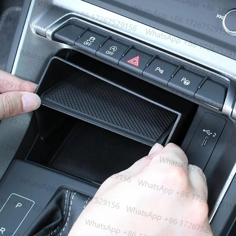 Fit for  Q3 F3 Sportback 2019 2020 2021 Car Accessories Central Console Storage Glove Box Holder Tray Interior Moulding