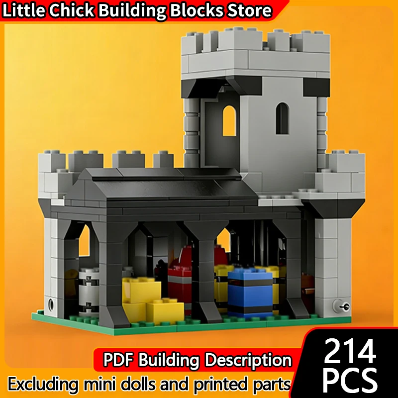 

Модель City Street View MOC, строительные кирпичи, замок, сцена, склад, модульная технология, детские праздничные подарки, сборные игрушки, костюм