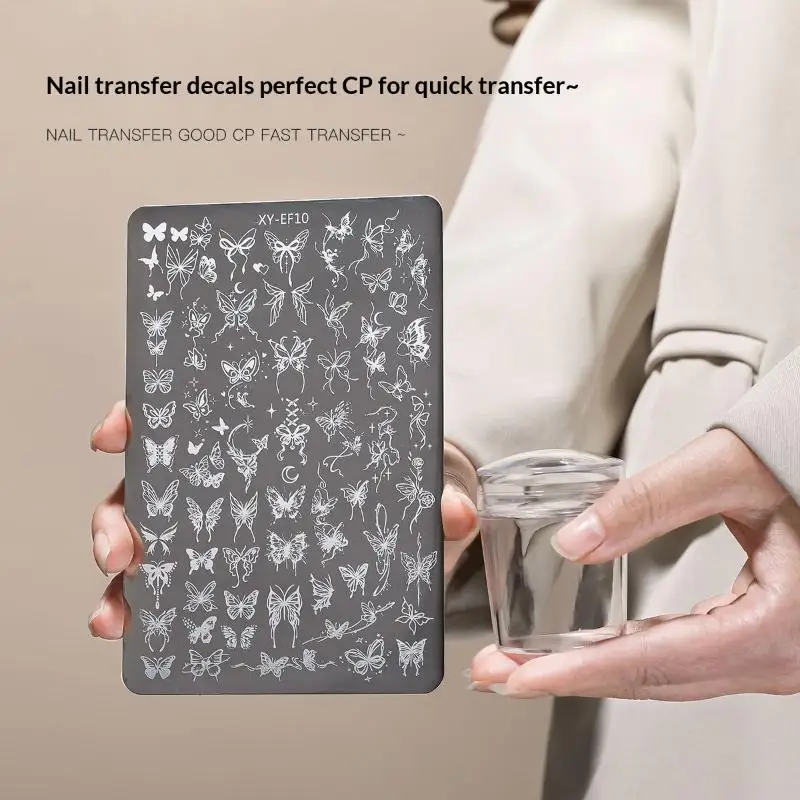 Nail Stamping Plate 1Pc Rust-free Stainless Steel Multi Pattern Nail Art Tool for Professional Salon Home DIY Manicure