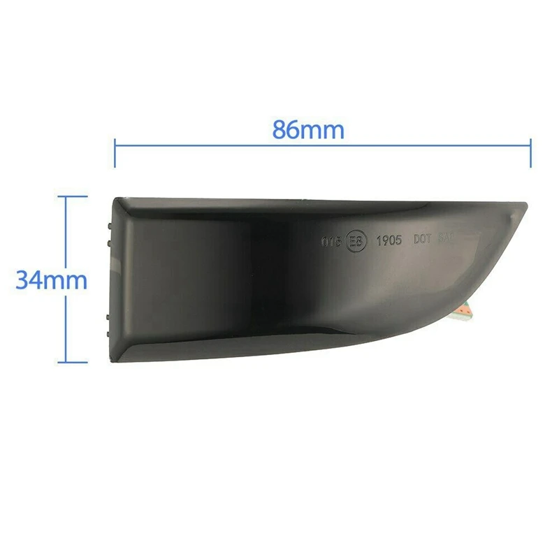 For Renault Megane MK3/Laguna III X91/Scenic/Fluence/Latitude/Safrane LED Dynamic Side Mirror Turn Signal Yellow Flowing Light