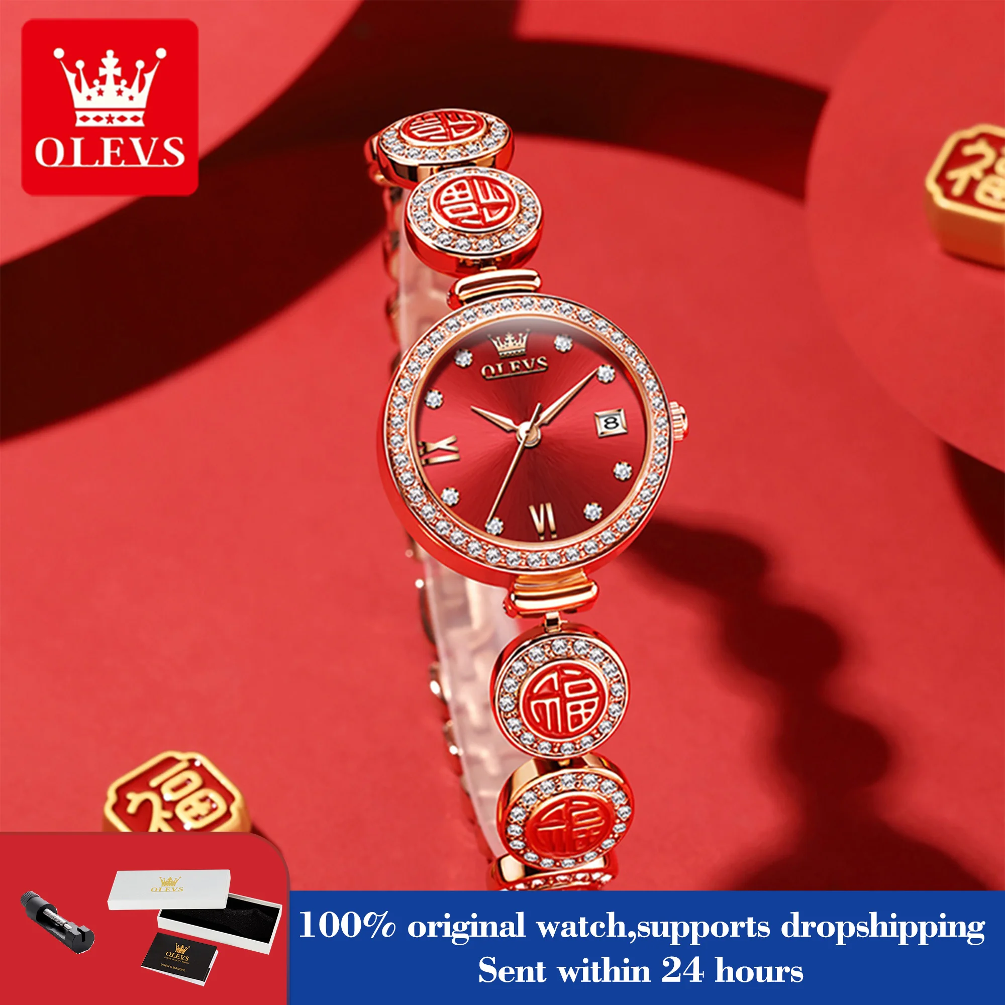 

OLEVS 5630, кварцевые женские часы, модные роскошные водонепроницаемые часы с календарем для женщин, лучший бренд, деловые оригинальные женские ручные часы