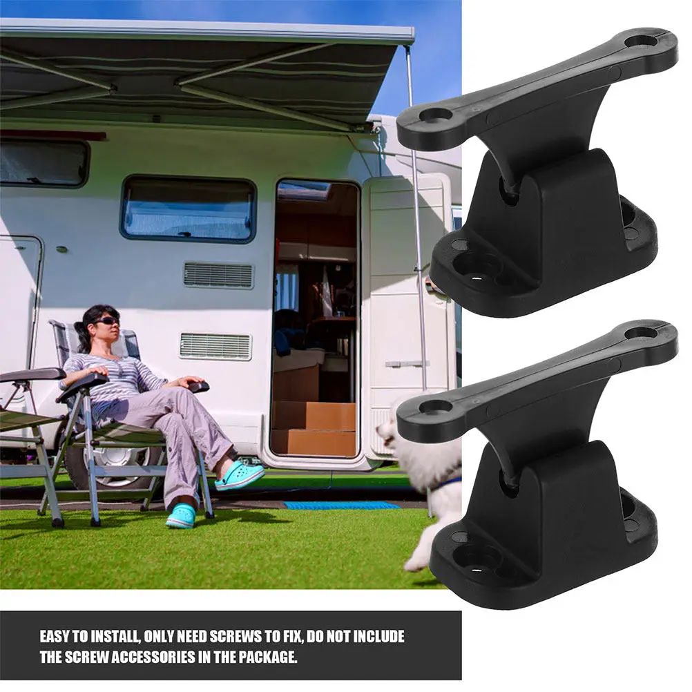 3Pcs T-Form Rv Door Catch Kit Superior Sealing Prevents Dust Installation for Trailer Camper Cargo Compartment Door