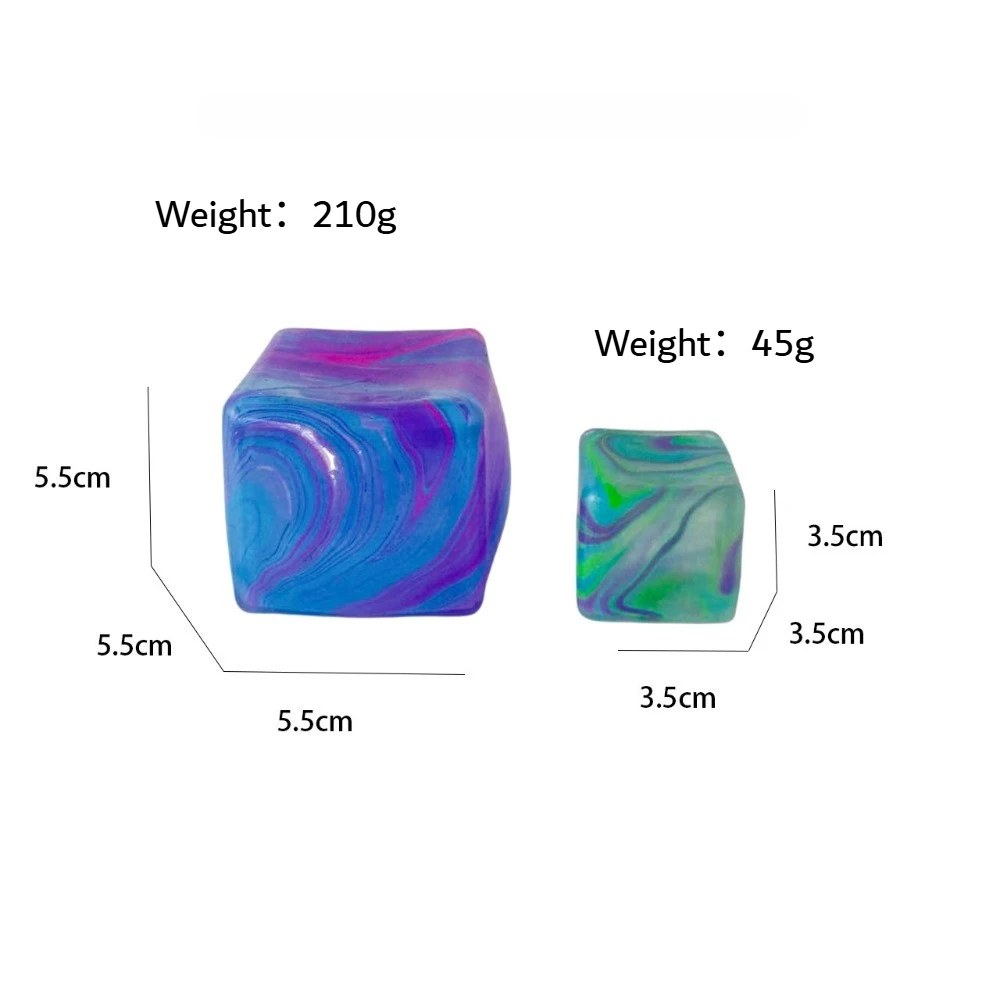 Taba Squishy Ice Cube Palline antistress Spremere giocattoli per bambini Adulti Giocattoli sensoriali agitati per alleviare l'ansia, Bomboniere Regali