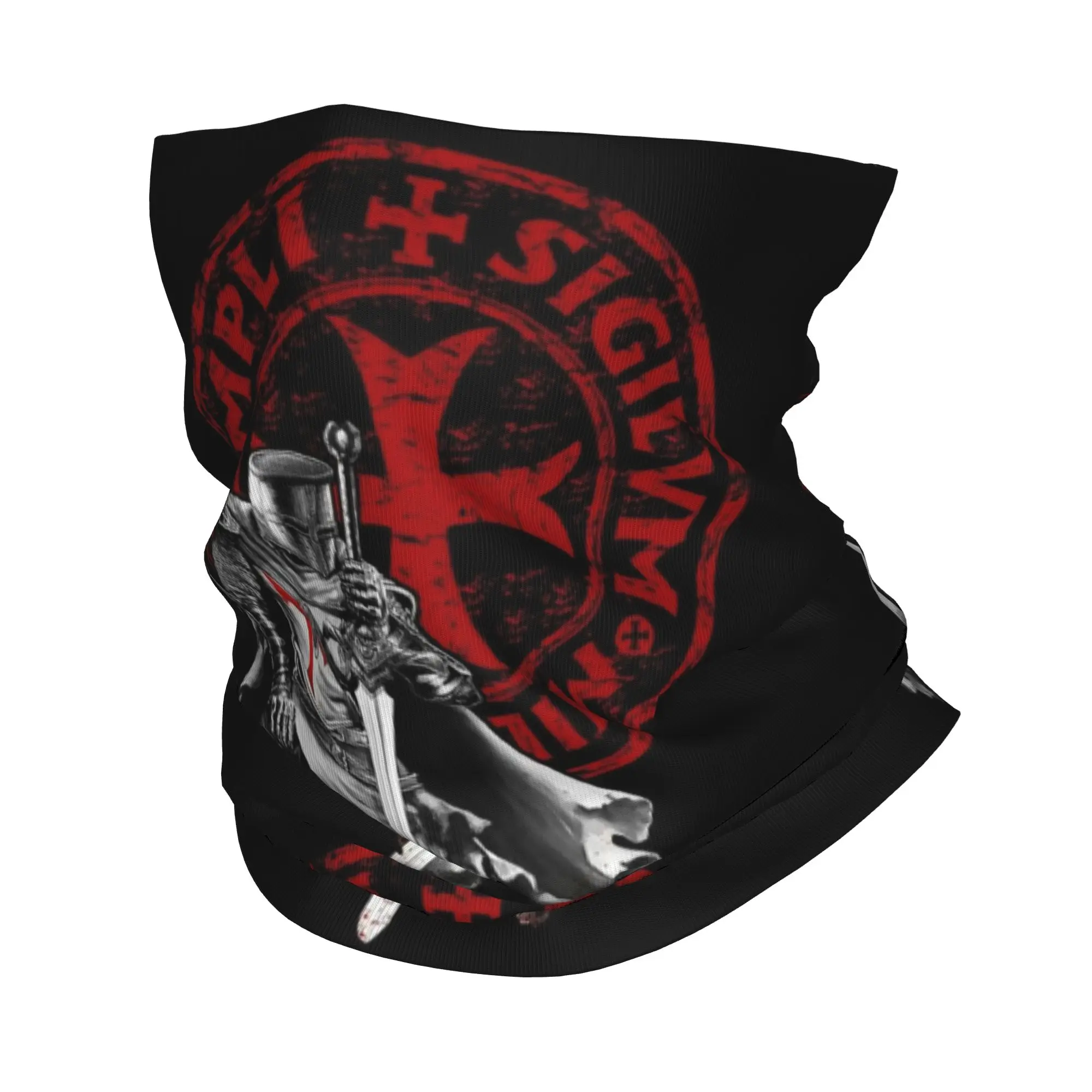 Knight Templar Crusades Knights Christian Warrior Winter Headband Neck Warmer Men Women Camping Tube Scarf  Face Bandana Gaiter