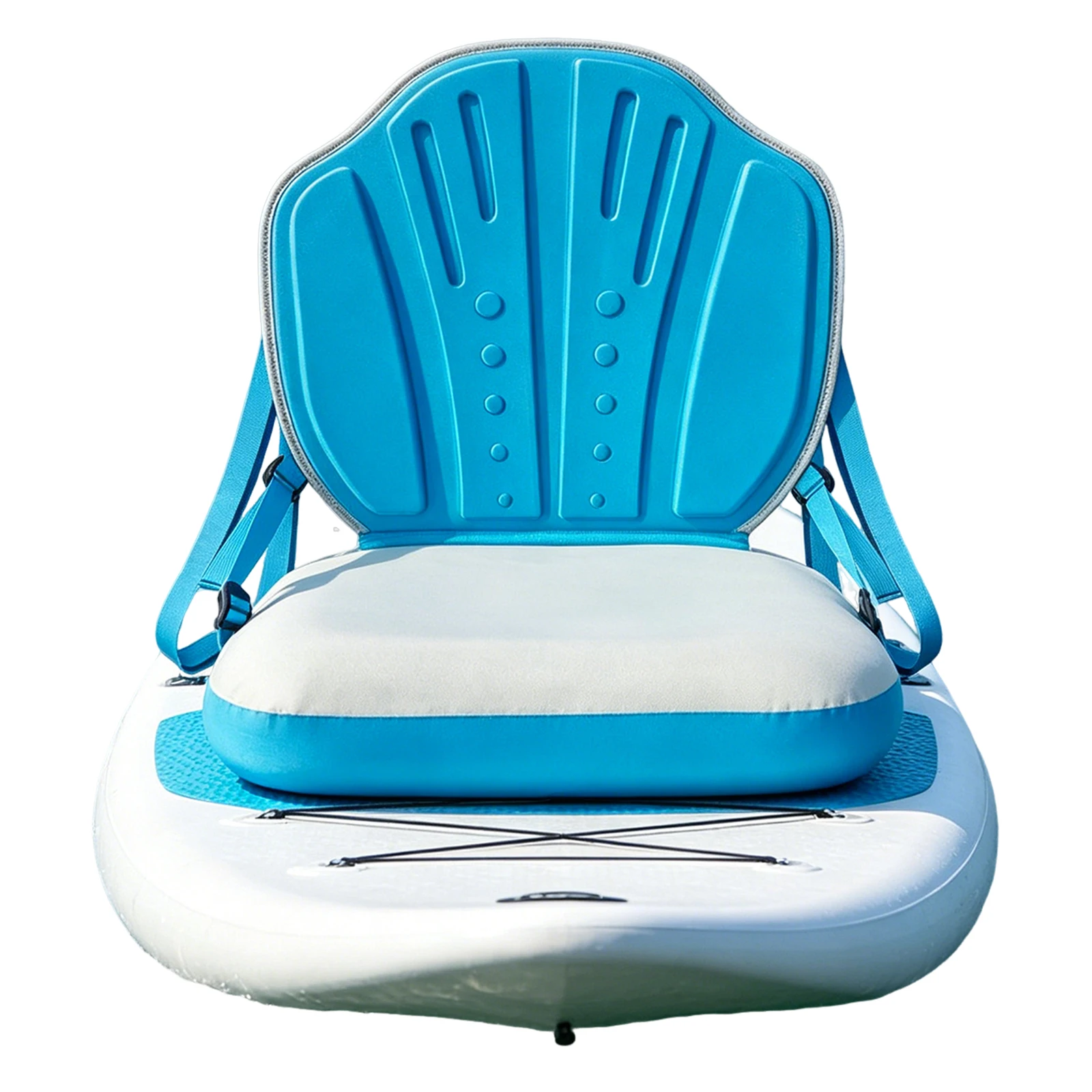 Deluxe Kayak Chair Seat Cushion Easy Installation Foldable Inflatable Chair with Back Support & Air Pump Adapter for Kayak&SUP