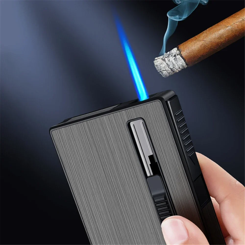 Gas Electric Lighter Lady\'s Long Cigarette Case Inflatable Rechargeable Coil USB Lighter Waterproof Cigarette Holder Storage Box