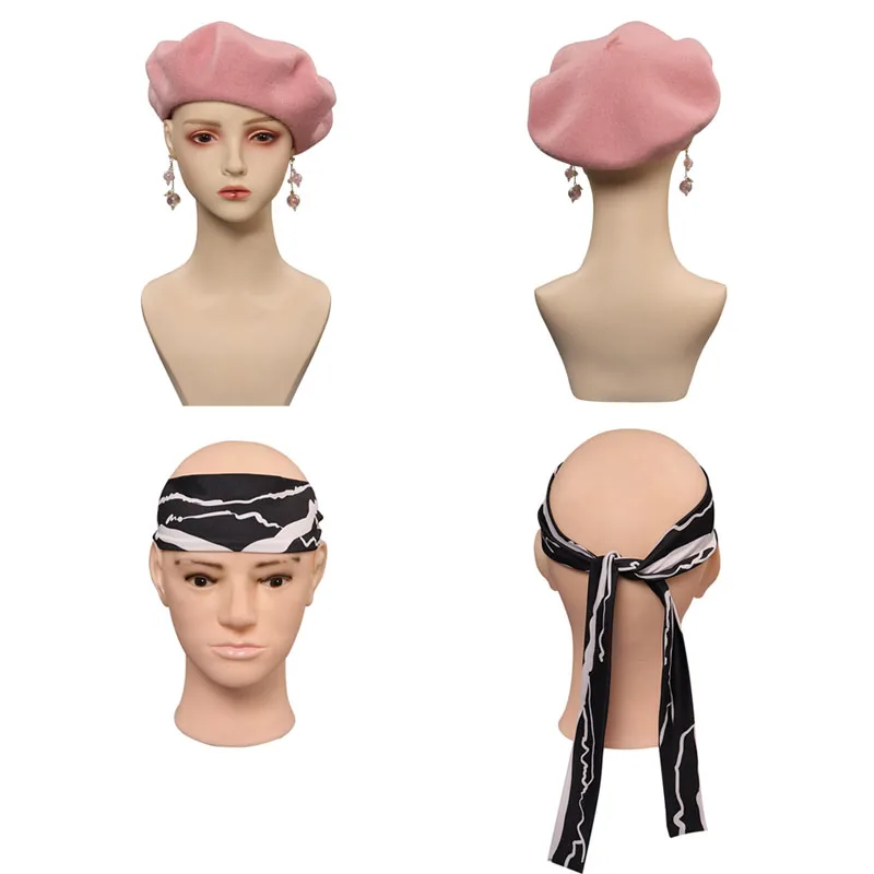 Ken Margot-gorro de Cosplay para mujer y hombre, boina rosa, diadema para Halloween, carnaval, fiesta, disfraz, accesorios, regalos