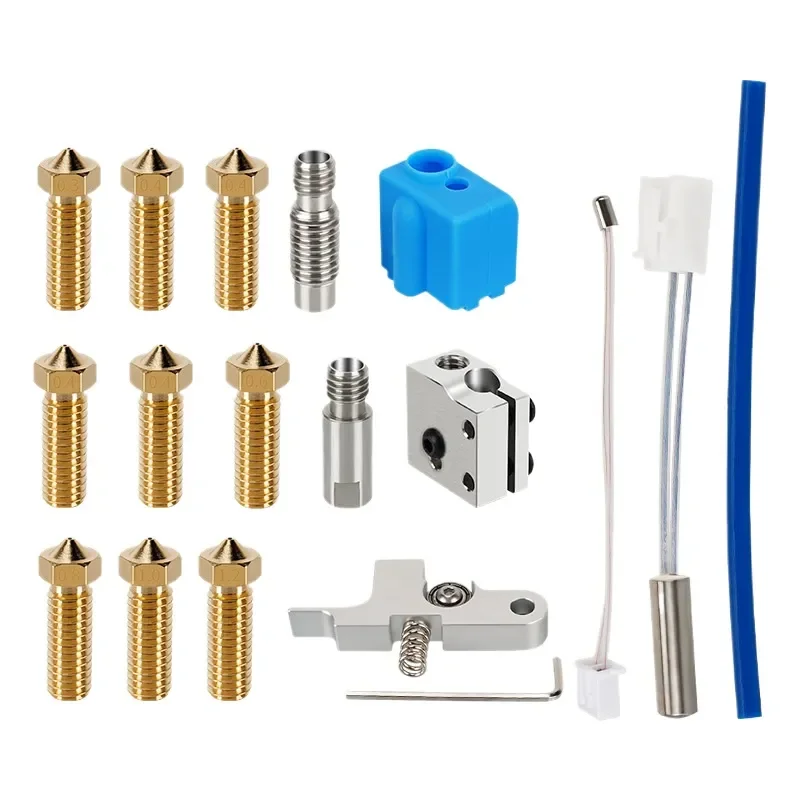 Silicone Nozzle Cover Kit for 3D Printers with Thermistor and Heating Pipe Assembly Compatible with Sidewinder X1 Genius