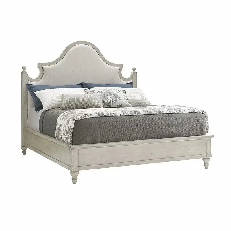 

Solid wood, oak bed, American old retro double bed