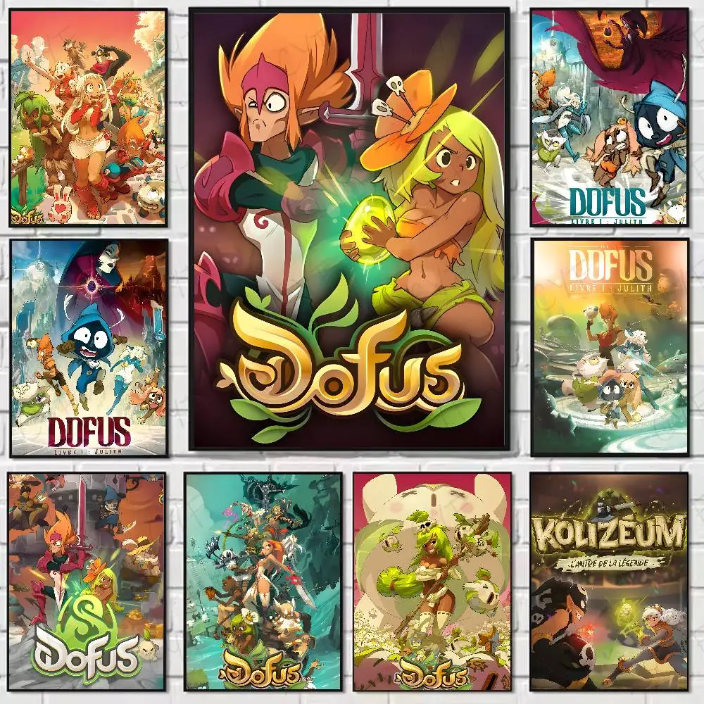 Popular Pretty Video Game D-dofus Poster High Quality Dorm Living Room Aesthetic Wall Decoration Painting Stickers Gift