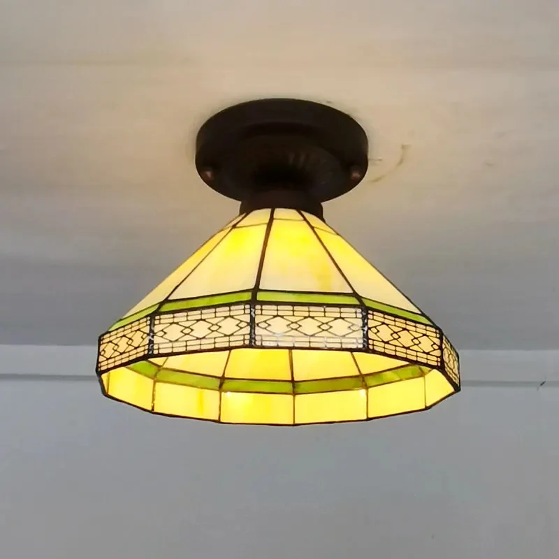 

PF 20Cm Small European Baroque Ceiling Tiffany Corridors Balcony And Kitchen Lamps Are Lighting Art Glass