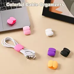 Cable Winder Clips Mouse Wire Headphone Holder USB Charger Holder Desk Tidy Cable Organizer Wire Cord Protector