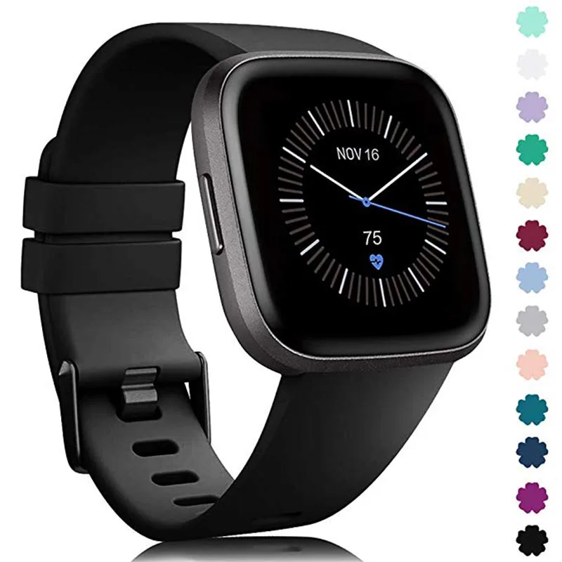 Armband für Fitbit Versa/Versa 2/Versa Lite, weiches Silikon-Sportuhrenarmband für Fitbit Versa/Versa 2/Versa Lite Smartwatch-Armband