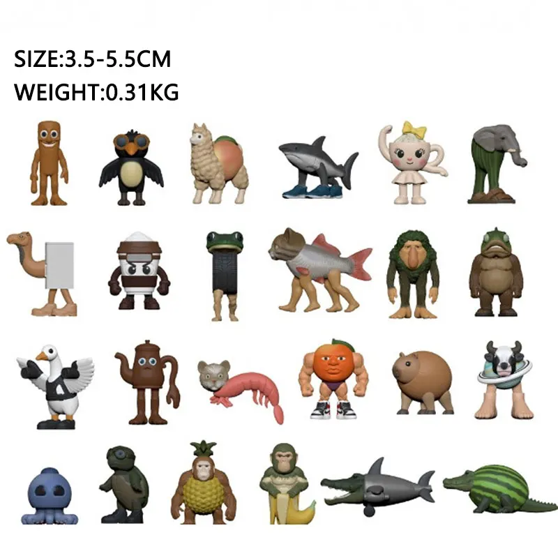 24 قطعة شخصيات Brainrot الإيطالية دمية تونغ تونغ صحور Tralalero Tralala شخصيات صغيرة ألعاب قابلة للجمع من مادة PVC لعشاق الأطفال #2