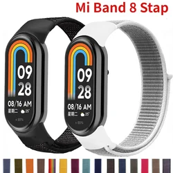 Nylon Loop for xiaomi Mi Band 8 Strap SmartWatch Wristband Correa NFC Replacement sport watchband pulseira Mi band 8 Bracelet