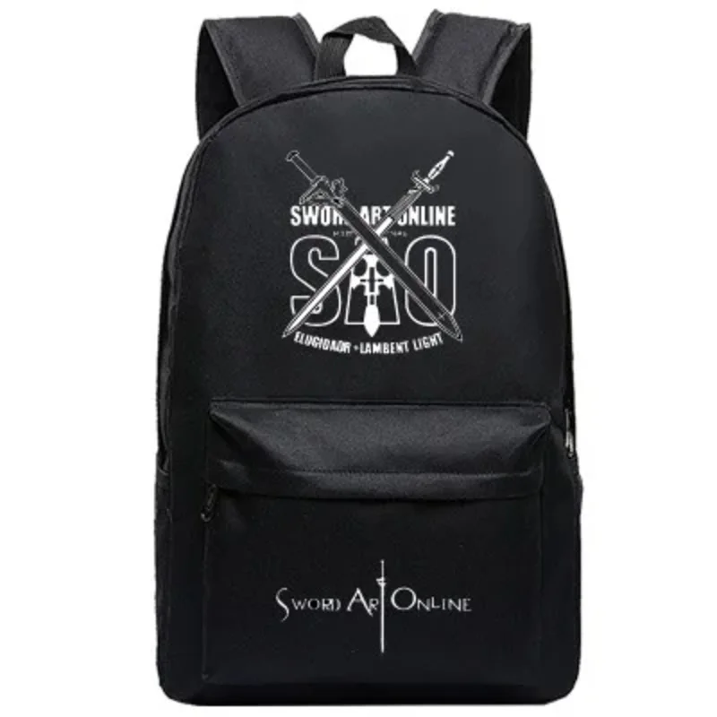 SAO Sword Art Online Mochila, Bolsa de Designer, Anime Masculino, Adolescentes, Sacos de Livro Estudantil Feminino, Mochila de Volta à Escola, Viagem