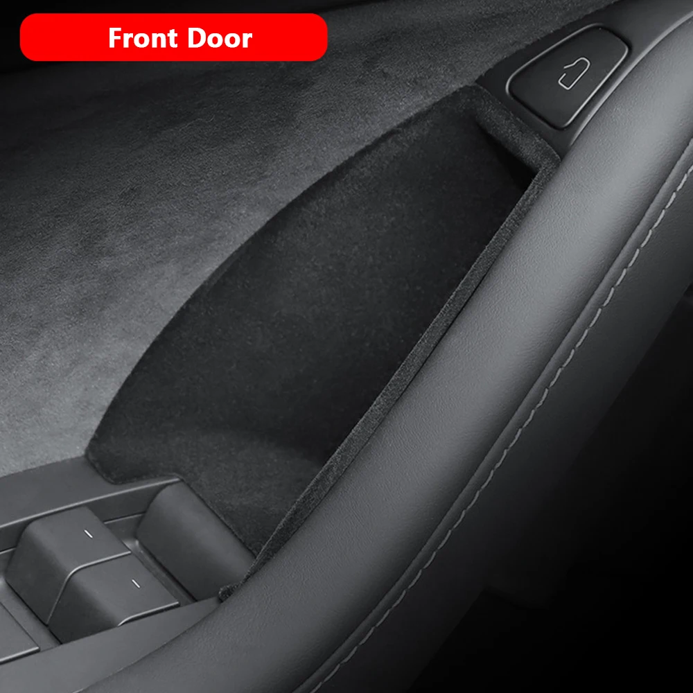 4pcs Front Rear Door Side Storage Box Door Handle Armrest Tray Organizer for Tesla Model 3/Y 2017-2023