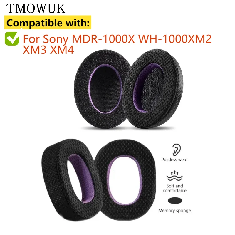 

Replacement Ear Pads Cushions for Sony MDR-1000X WH-1000XM2 XM3 XM4 Headphone Softer Protein Leather Earpads