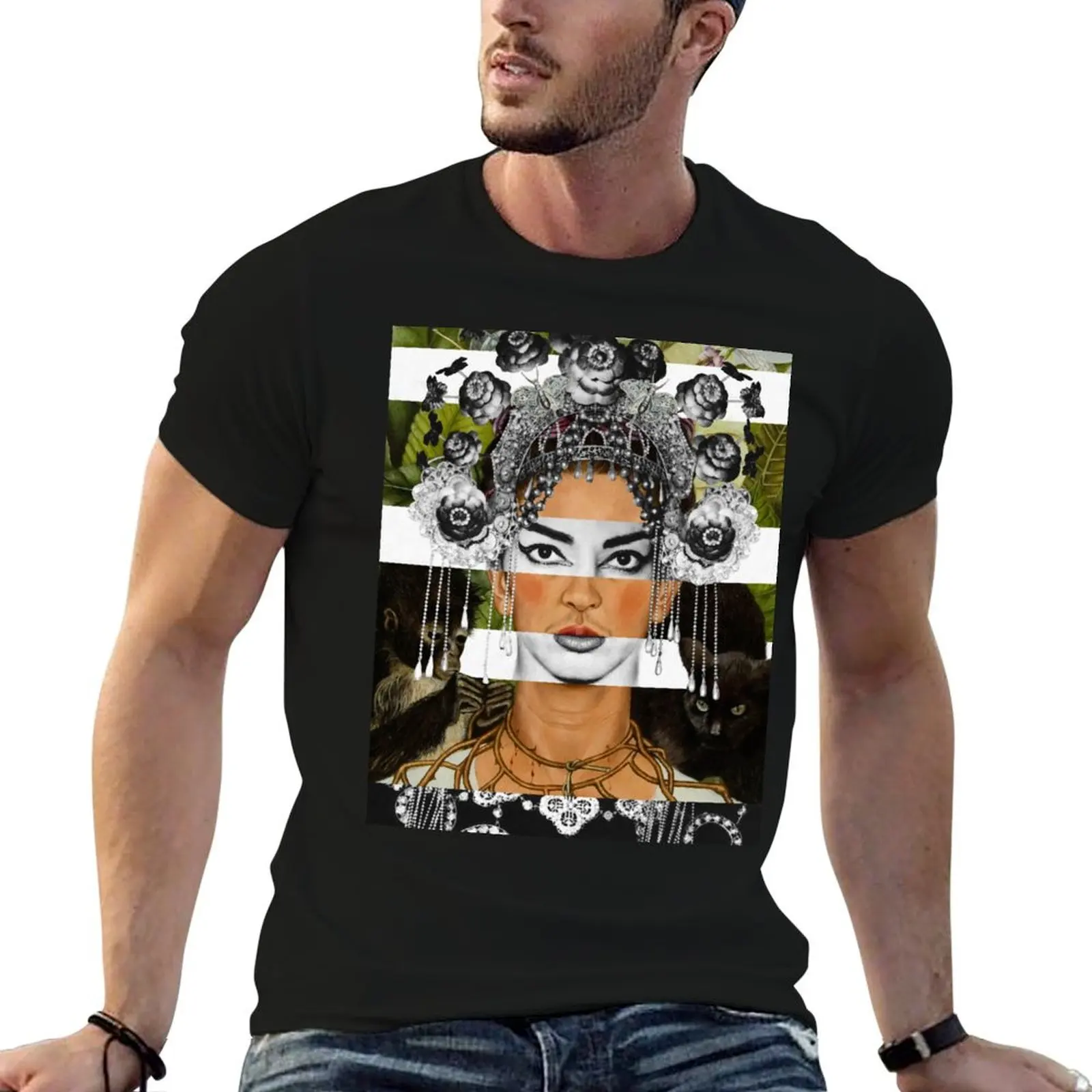 THE CASTA DIVA-Camiseta con estampado personalizado de Pop Retro Collage, Mashup, Pop Art, decoración de pared, camisetas divertidas de algodón