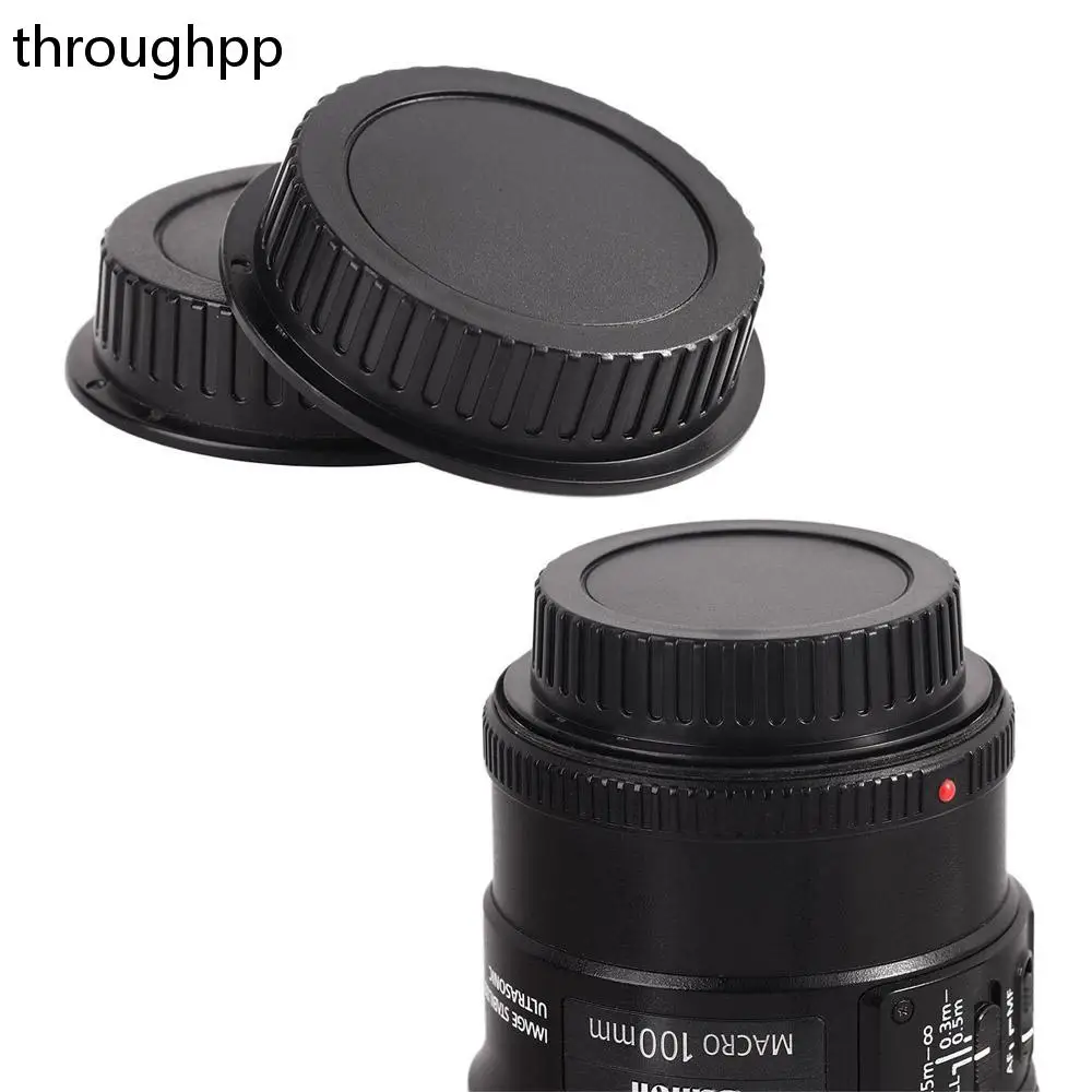 1PC Black Plastic Lens Dust Cover DSLR SLR Rear Lens Cap Camera Accessory for Canon Rebel EOS Series