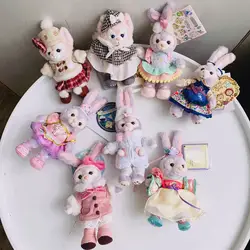 Figuras de Anime de Disney Stellalou Duff, llavero de felpa y bolso colgante, animales de Peluche, conejo y oso, decoraciones de bolsas de Peluche