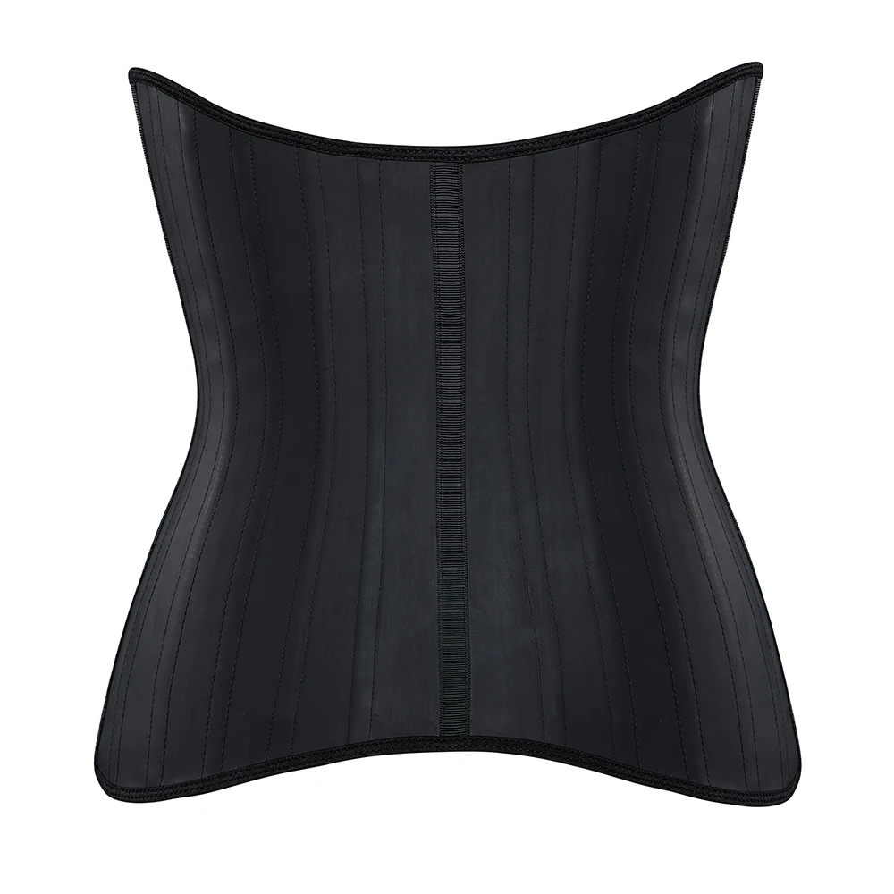 25 Steel Boned Latex Corset Women Underbust Korset Waist Trainer Girdle Slimming Shaper Belt