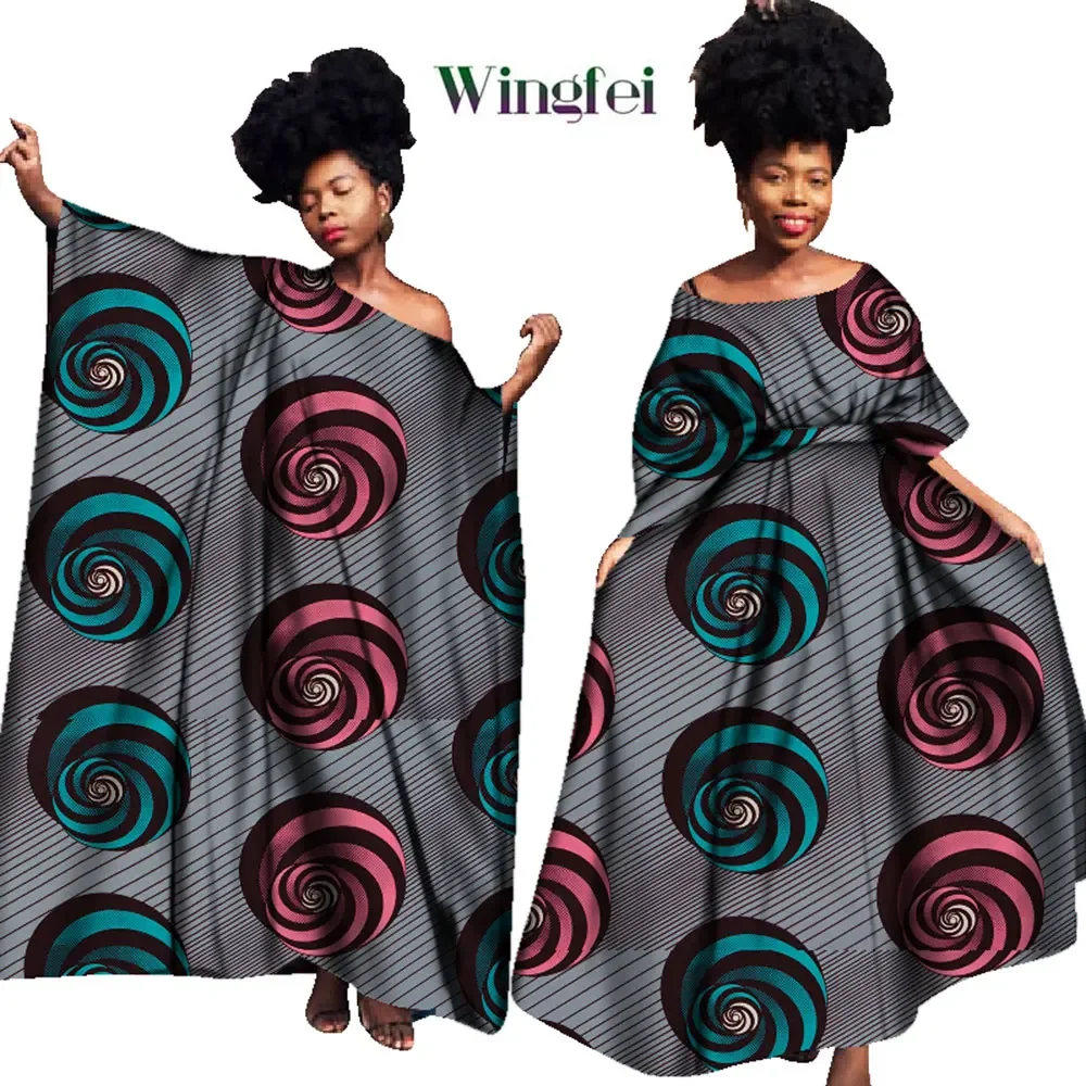 

African Dresses for Women Bazin Riche Abayas Clothing Robe Africaine Vestidos Maxil Dresses Dashiki African Clothes WY1701