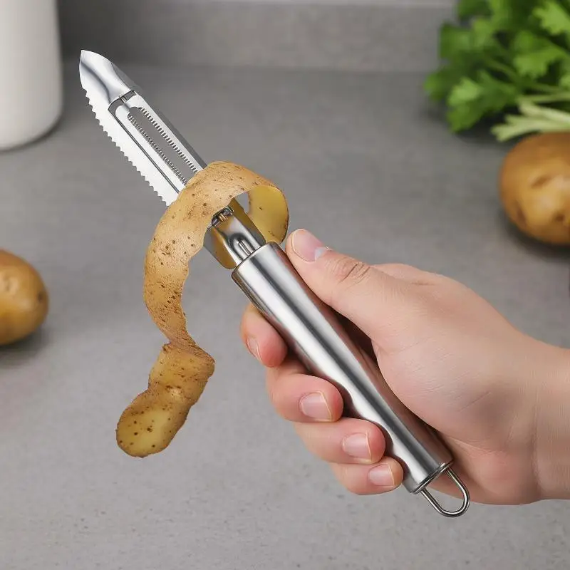 Stainless Steel Vegetable Skinner No Rust Durable All-Purpose Peeler for Potato Fruit Vegetables Kitchen Daily Use