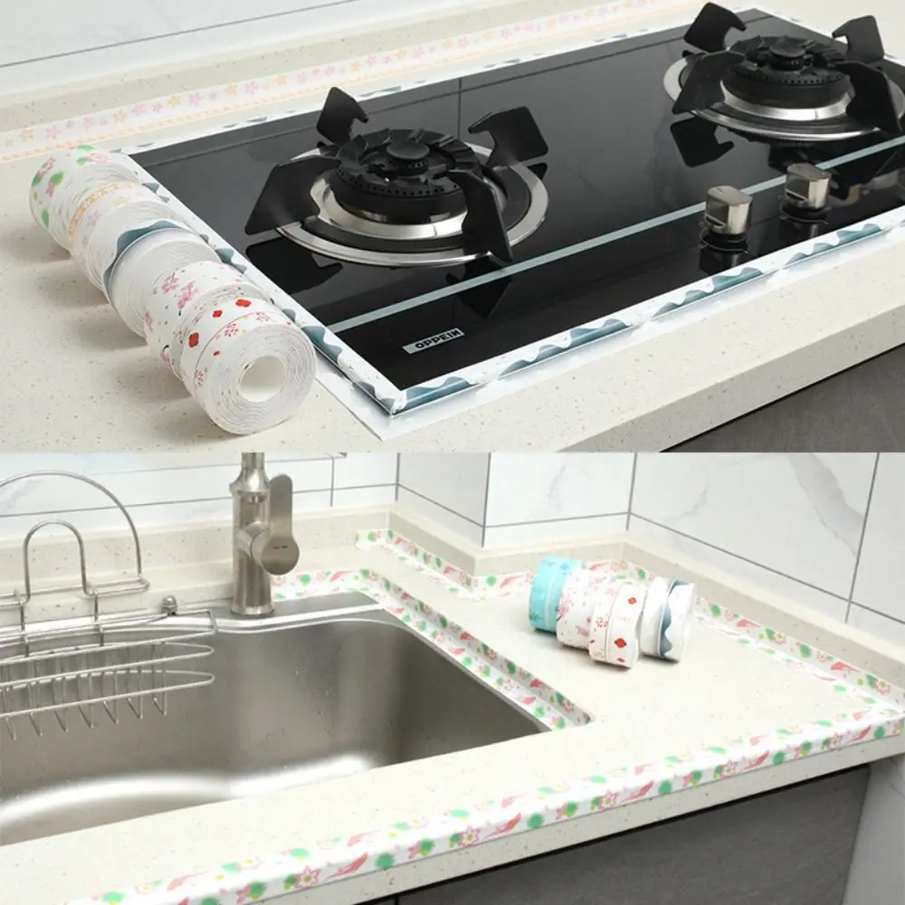 Strisce sigillanti impermeabili in PVC strisce autoadesive per calafataggio a prova di muffa per vasche da bagno bordi della cucina angoli del bagno