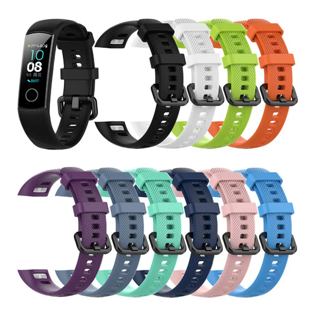 Silicone Wrist Strap For Huawei Honor Band 5/4 Bracelet Wristband for Honor Band 4/5