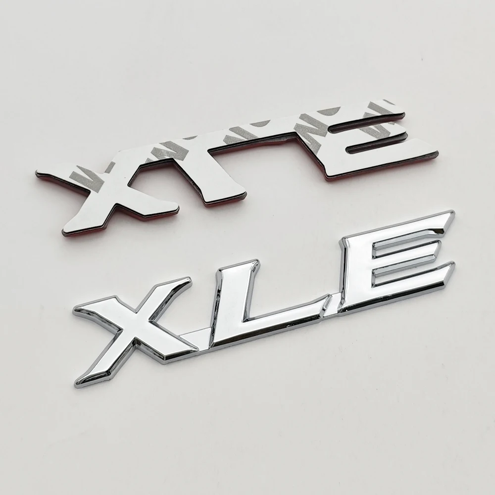 3D Metal Car Sticker Letters Logo XLE Emblem Rear Trunk Badge for Toyota Sienna RAV4 Corolla Camry Highlander Accessories