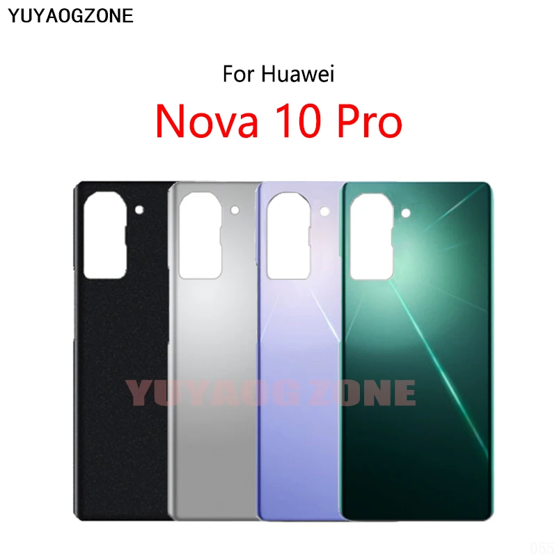 Battery Back Cover For Huawei Nova 10 Pro Glass Panel Housing Battery Cover Rear Case