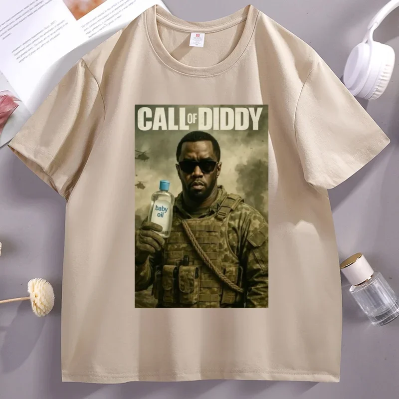 Call of Diddy Parody T-Shirt Funny Meme Gamer Tee Shirt Streetwear Male Casual Game Tshirt Casual Comfortable Mens Clothes