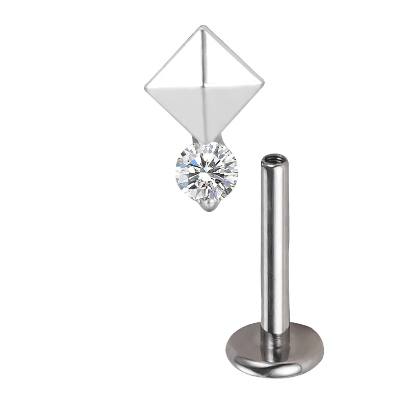 Titanium Ear Studs Piercing Half Sun and Star Lip Stud Earrings
