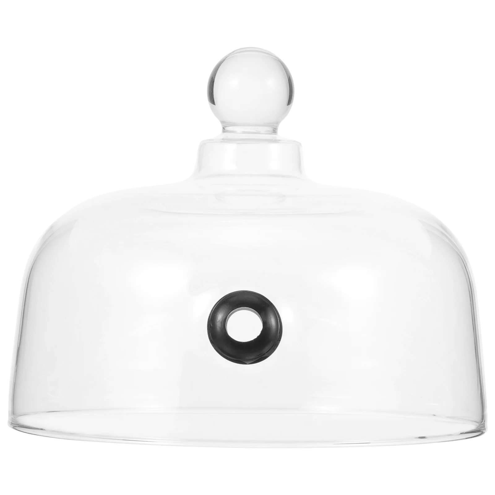 

Food Dome Smoking Cover Transparent Glass Dome with Round Handle for Cake Dessert Fruit Protective Display Lid