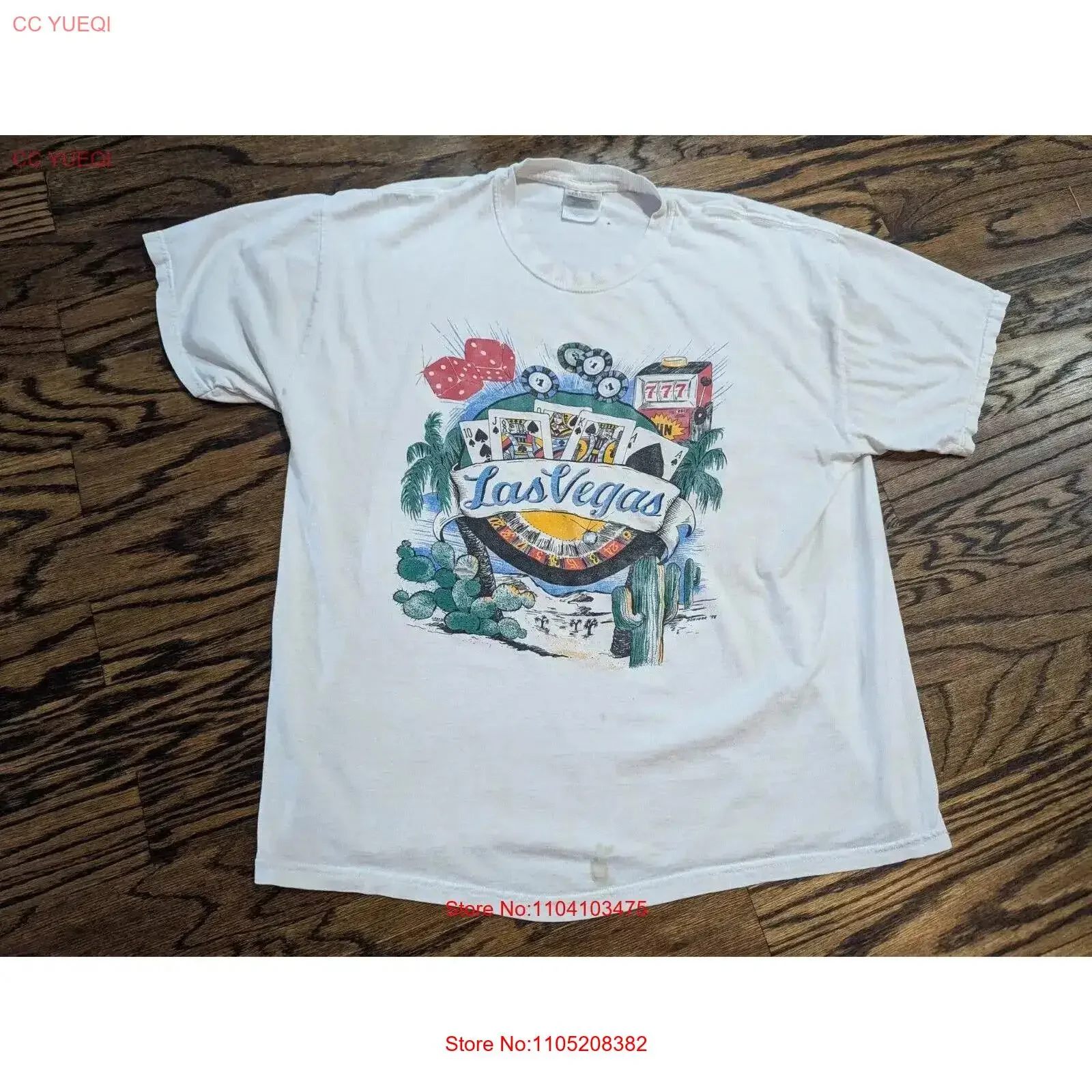 

Vintage 1998 Las Vegas Gambling Poker Slots Desert SHIRT XL DISTRESSED Nevada vintage Washed Top For Everyday Wear Slightly