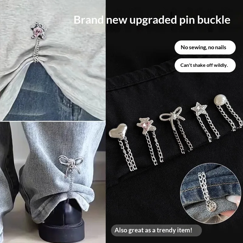 Adjustable Butterfly Decor Clothing Clips Instant Sleeve Shortening Clips for Shirts Dresses Pants  Fashion Garment Fasteners