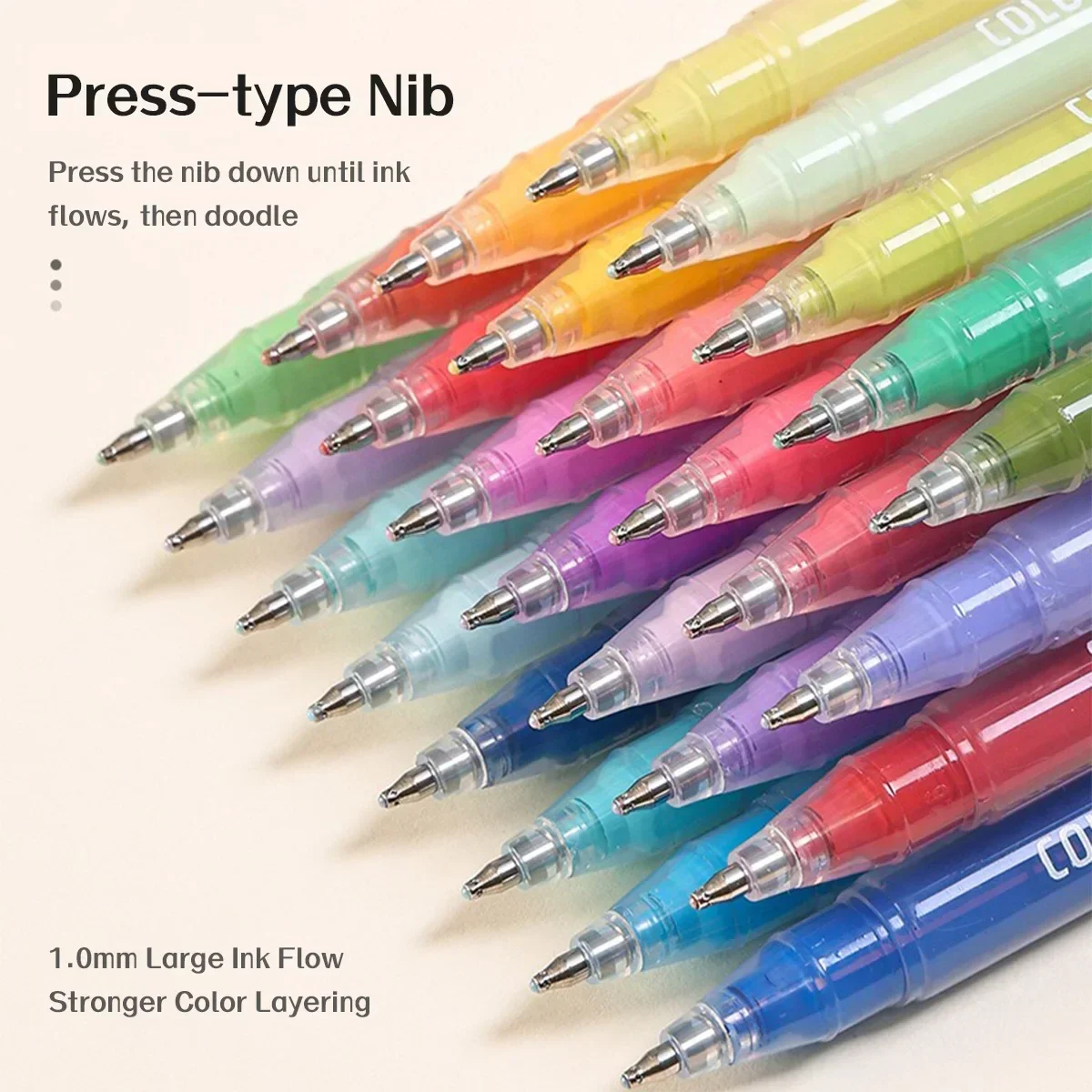 Acrylic Paint Markers 6/54 Colors Dual Tip Brush Pen Quick Dry Waterproof Ink Back To School Art Supplies Kit Artist Student Kid