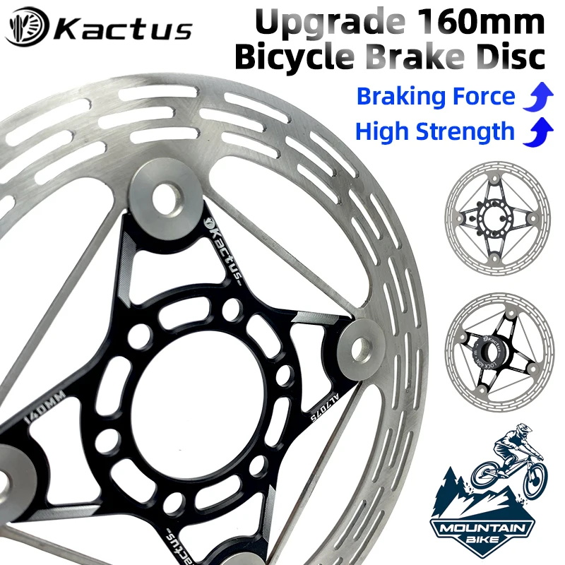 

KACTUS New Bicycle Brake Discs 160mm 6 Bolts Centerlock MTB Bike Brake Rotor Powerful Hydraulic Brake Disc Road Bike Acessories