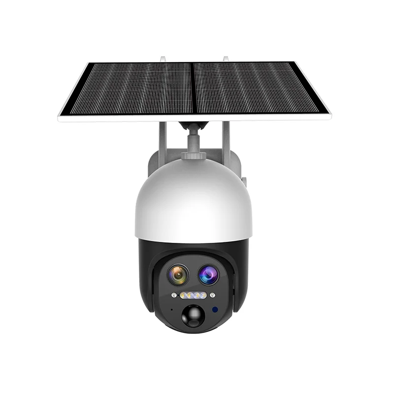 YYHC-3MP 12X Digital zoom 6W solar camera 4G card dual lens security camera 3.5W WiFi camera