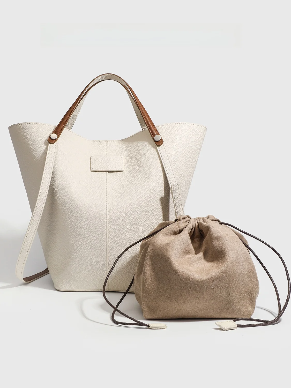  Bucket Bag by CHARLIEKITTY Macaron Style Square Shape Shoulder Handbag Made of Artificial Leather Small Size