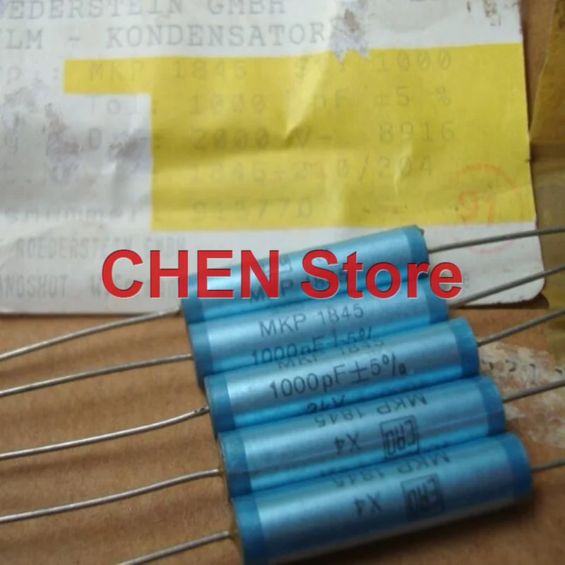 4PCS/lote NOVO VISHAY ERO MKP1845 1000PF 2000V 5% 6X28MM capacitor de áudio axial HiFi 102/2000V MKP 1NF 2KV Frete Grátis