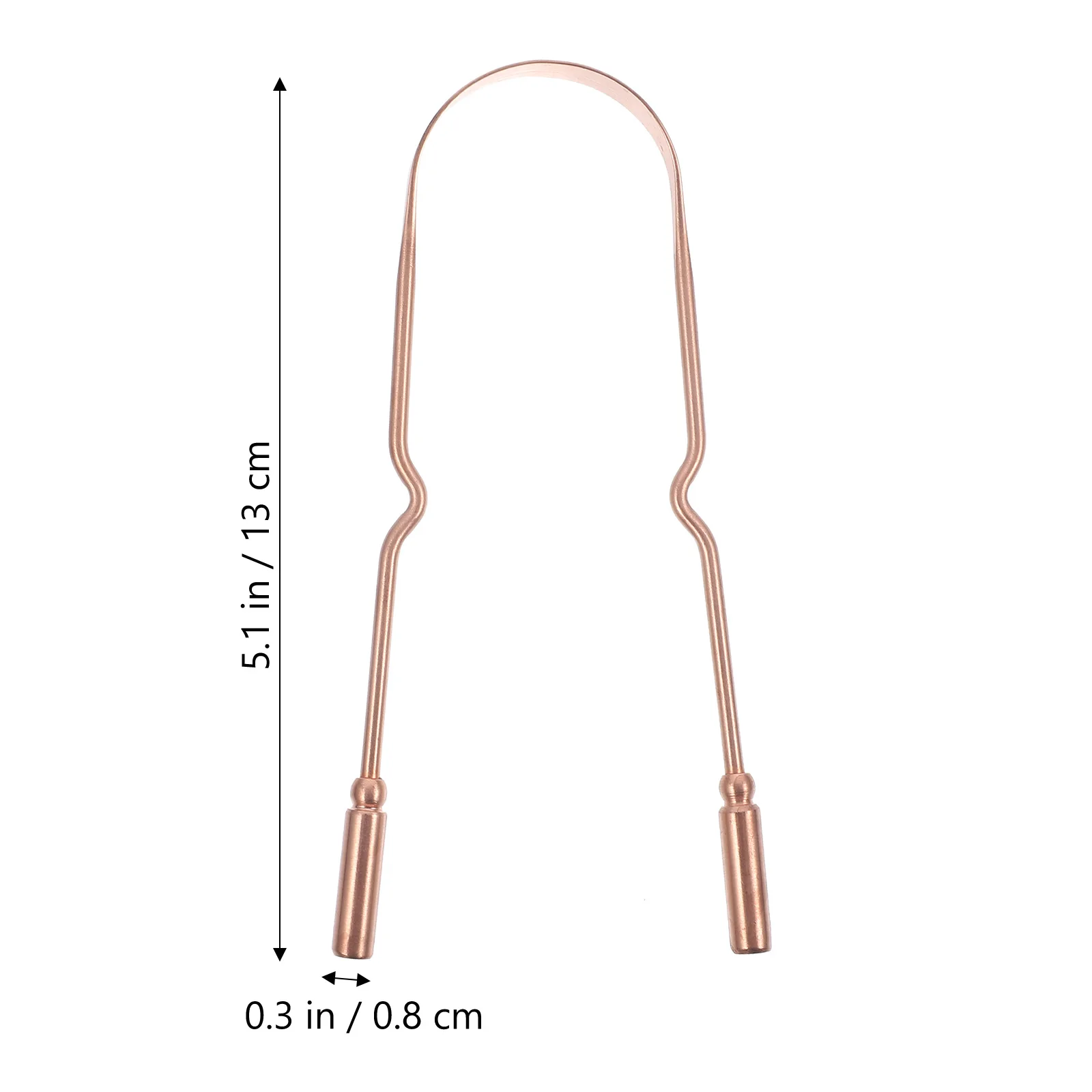 Limpiador de enjuague bucal de cobre, práctico raspador de enjuague bucal, herramienta de limpieza con caja, enjuague bucal recubierto, cuidado de higiene bucal, 1 ud.