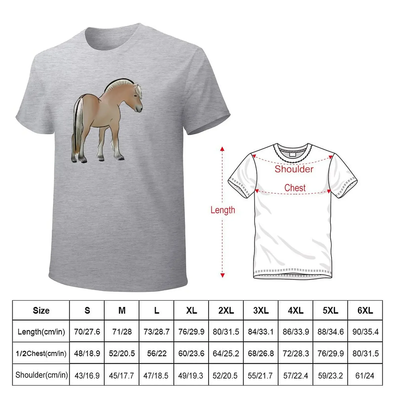 Fjord Horse T-Shirt graphic shirts aesthetic clothes vintage clothes heavy weight t shirts for men