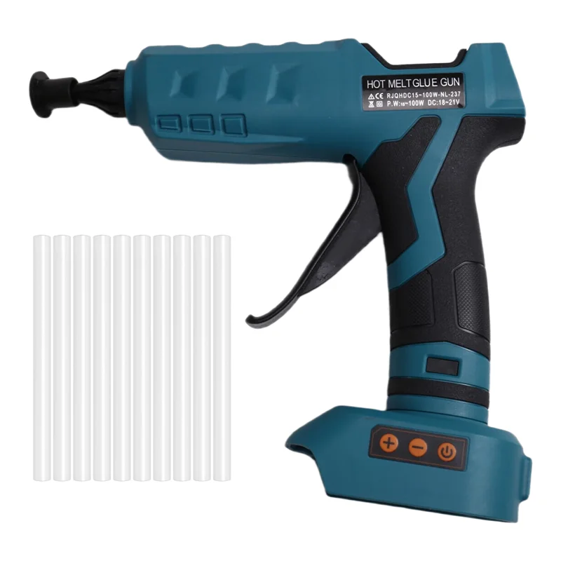 

ABVJ-100W Cordless Hot Melt Glue Gun Formakita 18V Battery Glue Sticks DIY Repair Tool