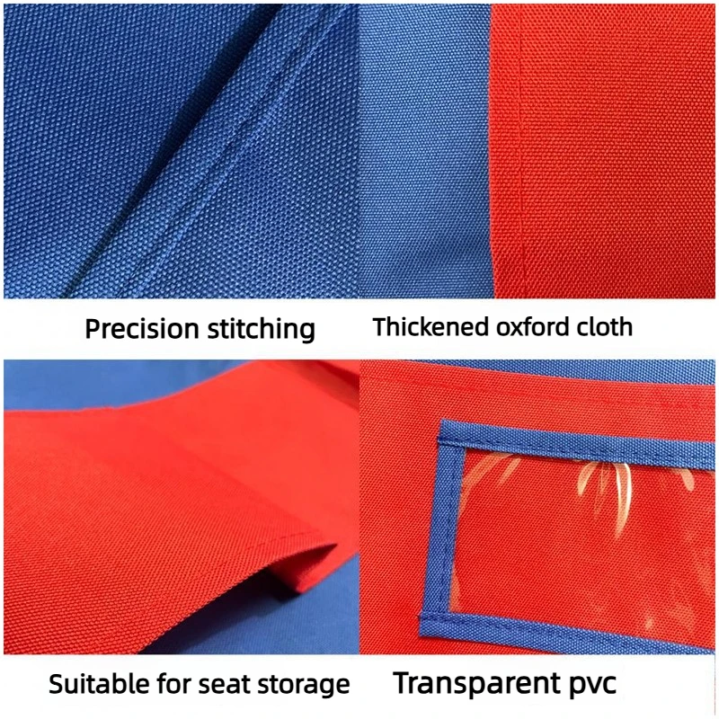 1pc Chair Back Hanging Bag (Red/Yellow) Chair Back Storage Bag with Name Tag Pocket Chair Back Storage Bag Seat Storage Bag image 6