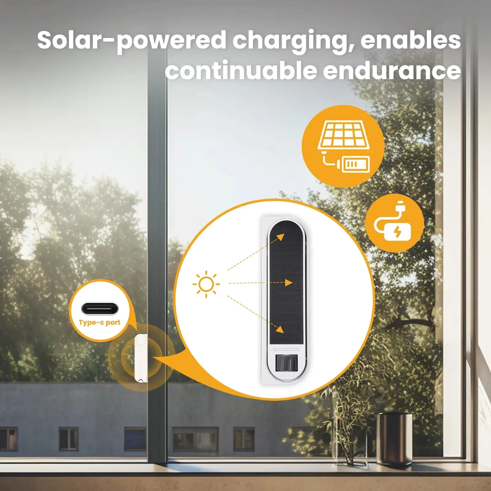 Moes Tuya Smart Sliding Window Pusher Zigbee 3.0 App Remote Control Solar Power Charge Voice control by Alexa Auto Open Close