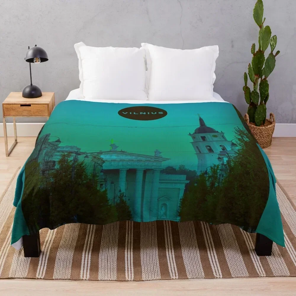 

Vilnius Lithuania Throw Blanket Lightweight Warm Blanket for Travel Camping