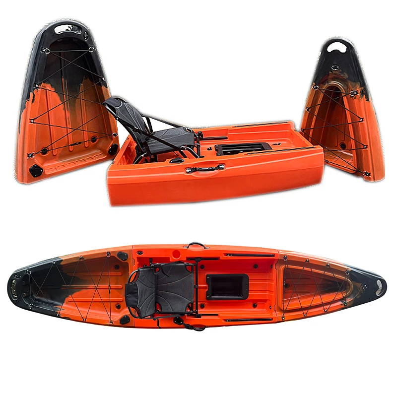 Kayak da pesca modulare Splicing kayak Kayak da pesca oceanica a tre sezioni per sport acquatici